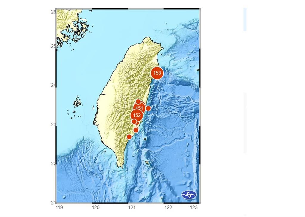 快新聞／國慶日地牛翻身連4震！宜蘭近海最大規模4.3