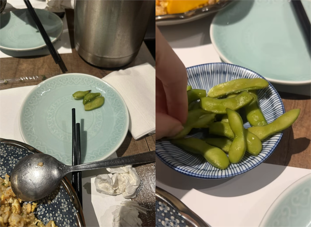 女客吃毛豆驚覺「全被吃過」　店家：員工太忙送錯了