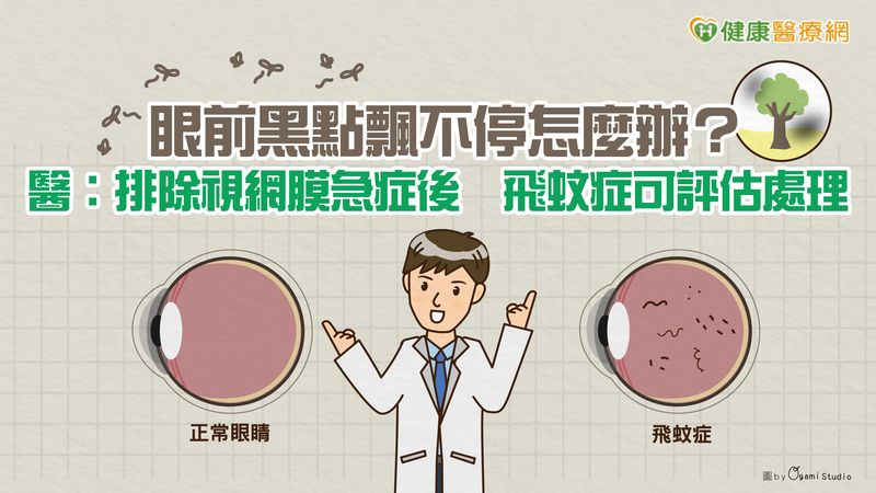 眼前黑點飄不停怎麼辦?醫:排除視網膜急症後 飛蚊症可評估處理