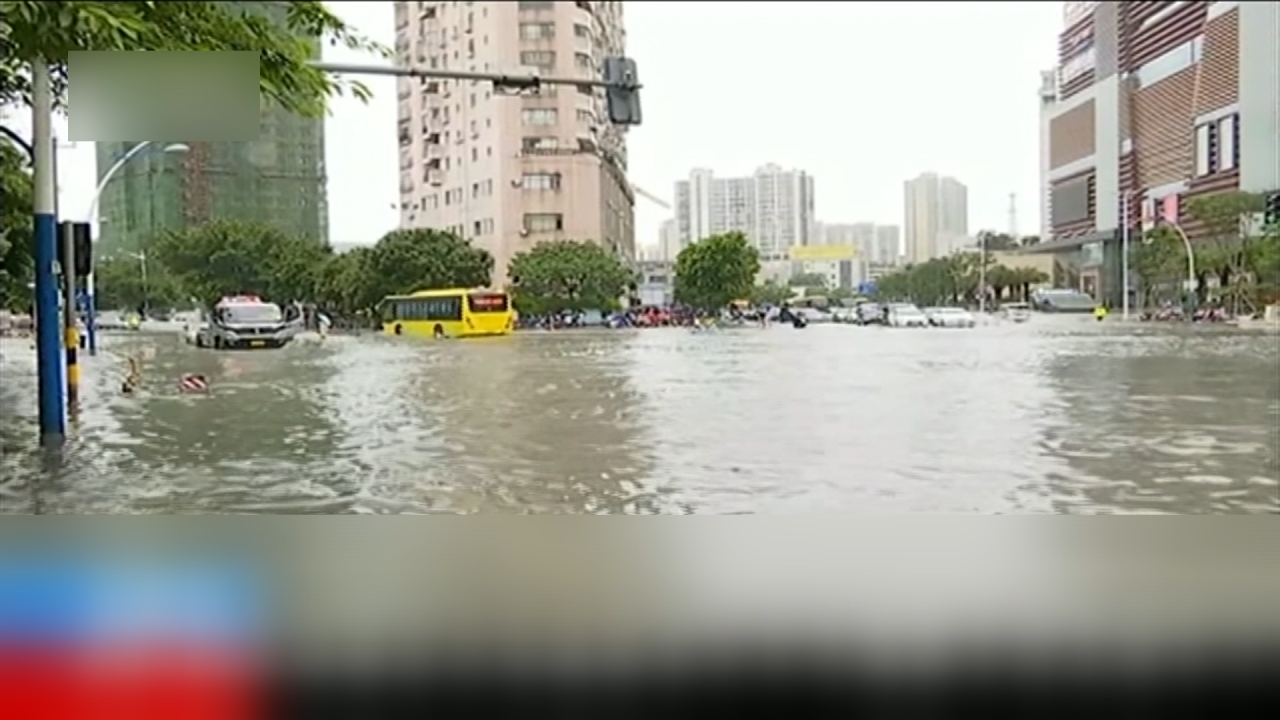 中國今年首颱登陸海南島 暴雨下到週末