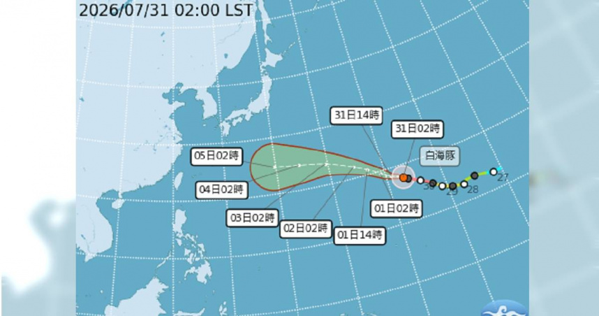 強颱白海豚「游法變了」！1情況海警機率增加　專家：這4天恐最接近
