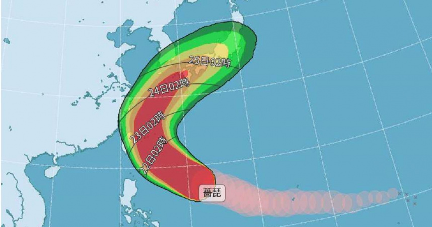 颱風薔琵逼近！最快今晚發海警　專家曝風雨最劇烈時間點