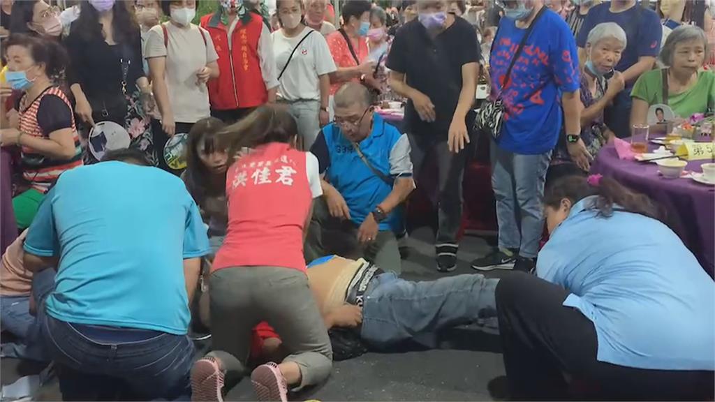 疑心肌梗塞！環南市場晚會民眾昏倒　里長候選人現場CPR搶救