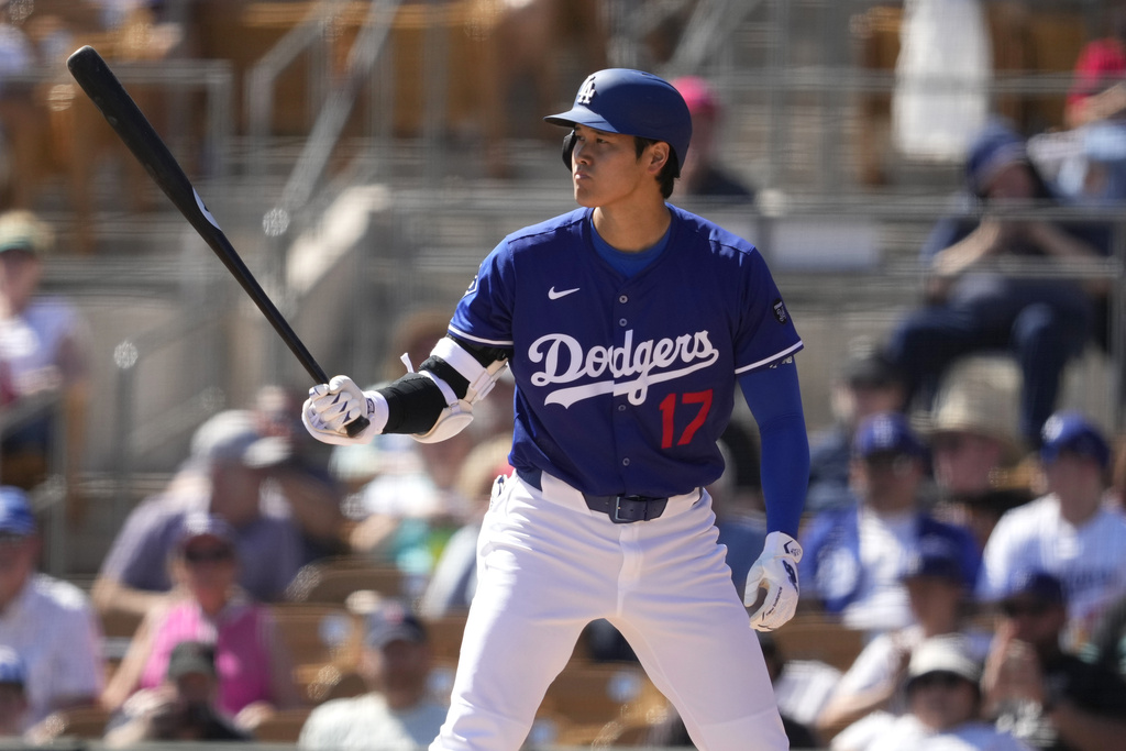 MLB(影)／大谷翔平熱身賽無安打2次保送上壘　首次挑戰自動電子好球帶系統
