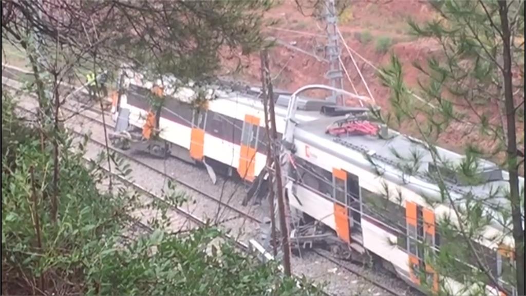 西班牙火車遇土石流出軌 1死數十傷