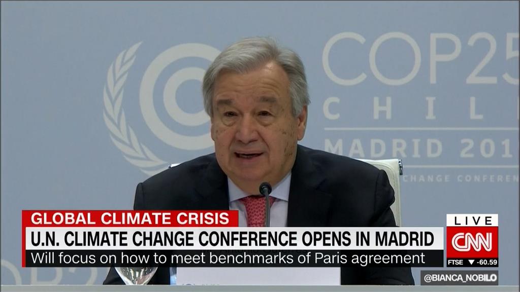 氣候變遷大會馬德里登場 聯合國秘書長：對沒有投入的國家失望