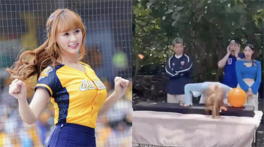 啦啦隊(影)/超越「32撞」!中職女神短今「鐵頭功連4撞」 網友:容我尊稱大師姐