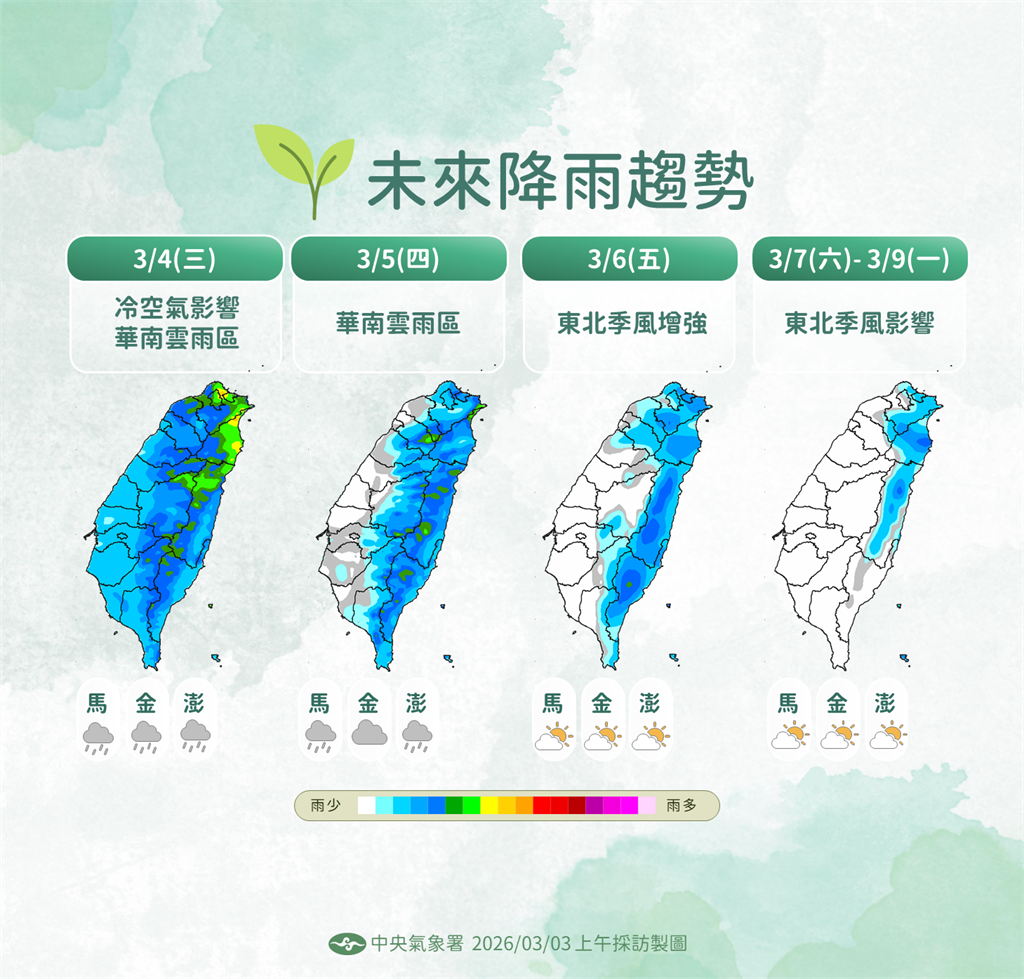 【一週天氣】冷氣團來襲明晨濕冷跌破14度 這3天有望追雪