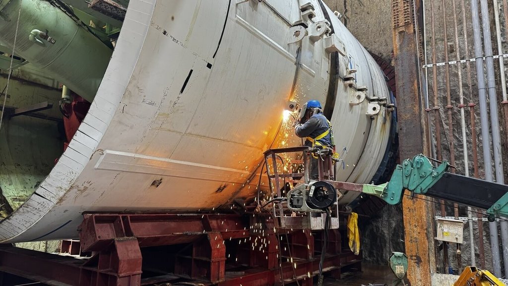桃捷綠線再1潛盾機啟動　從G06朝桃園車站邁進