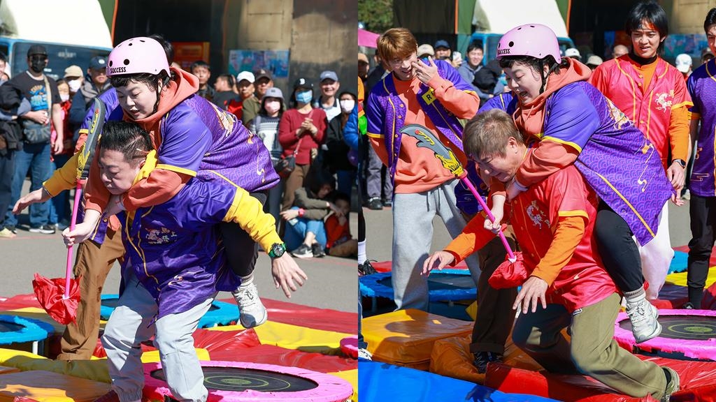 《豆腐媽媽》宮美樂錄影「跳上背」害人慘摔！2大咖被壓在地全場受驚