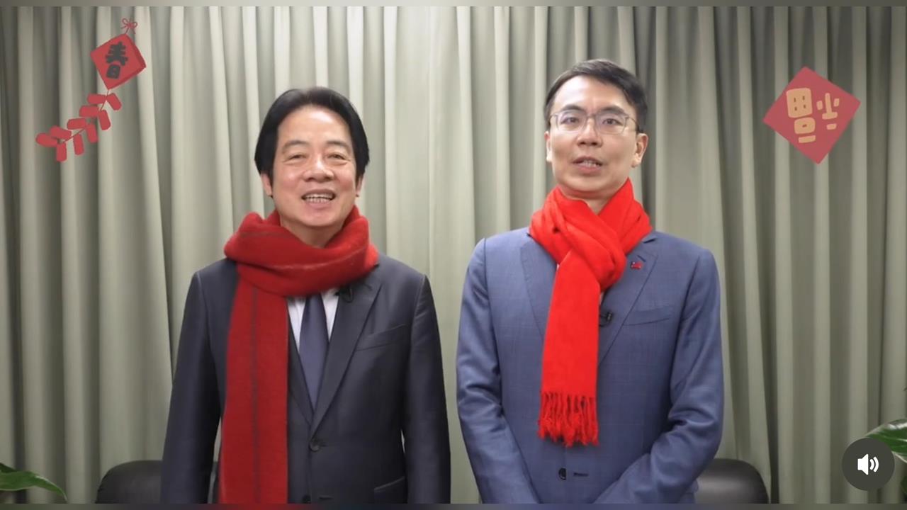 快新聞／與温世政賀新年！賴清德被推「南投茶」顧牙齒　網笑：全糖總統很努力低糖了