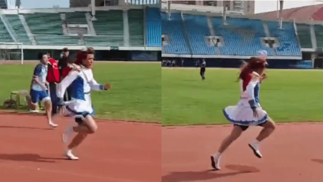 中國男學生「穿裙、戴假髮」賽跑奪冠!校方因「違反體育精神」取消資格惹議