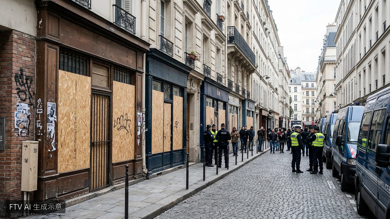 法國各地掀反生活成本抗議！警射催淚瓦斯驅離　商家急釘木板防搶