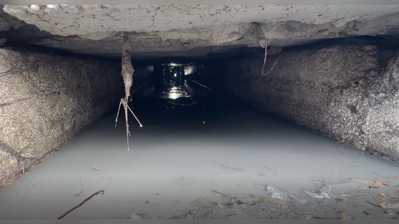 洪災後水溝堵淤泥　國土署委託業者清溝消毒