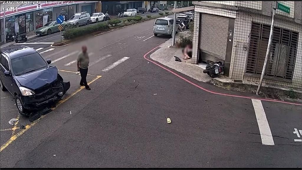 新竹2起驚險車禍! 小客車與機車踫撞 公車追撞前車