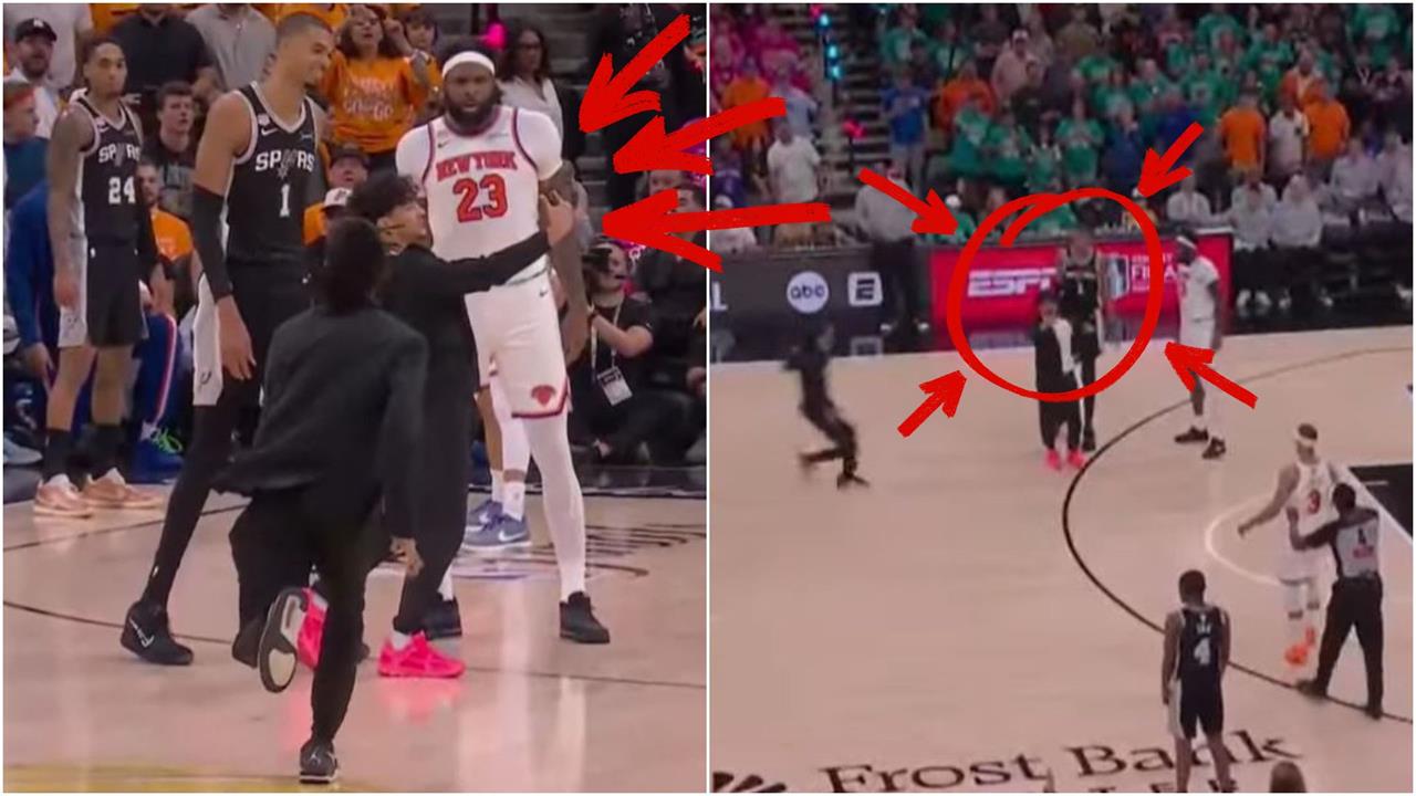 NBA／球迷亂入冠軍戰自拍！文班亞馬竟「露齒燦笑」對手傻眼　不速之客下場出爐