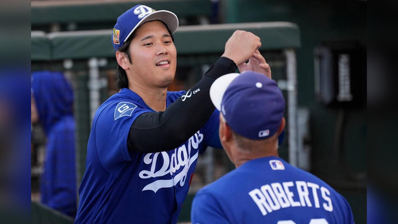 MLB(影)／道奇熱身賽「打者翔平」敲超暴力長打！「投手大谷」下場比賽登板先發