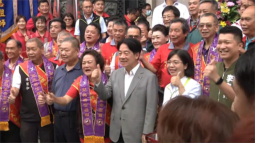 五股拜廟與柯文哲同場不同框　賴喊「把蕭美琴送進總統府」引關注