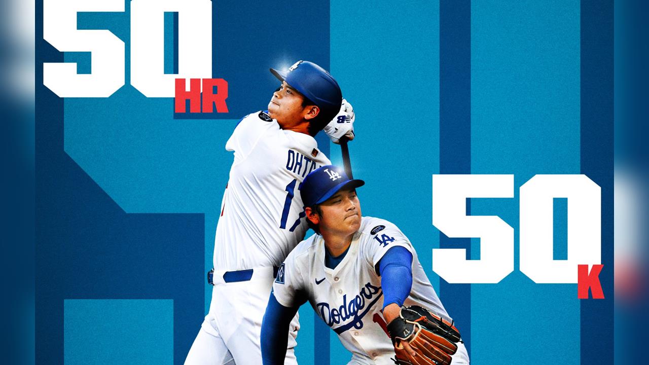 MLB(影)／大谷翔平開創另類「50-50」壯舉　單季「50轟50K」史上第一人