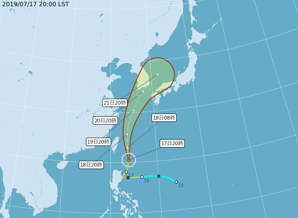 快訊／路線東偏！颱風丹娜絲陸上警報解除