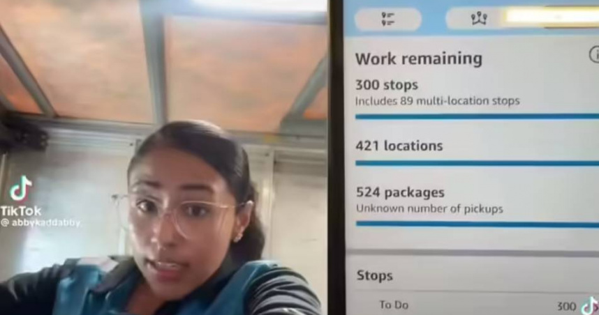 一天524件包裹還跑300站！　亞馬遜司機工作量嚇壞全網