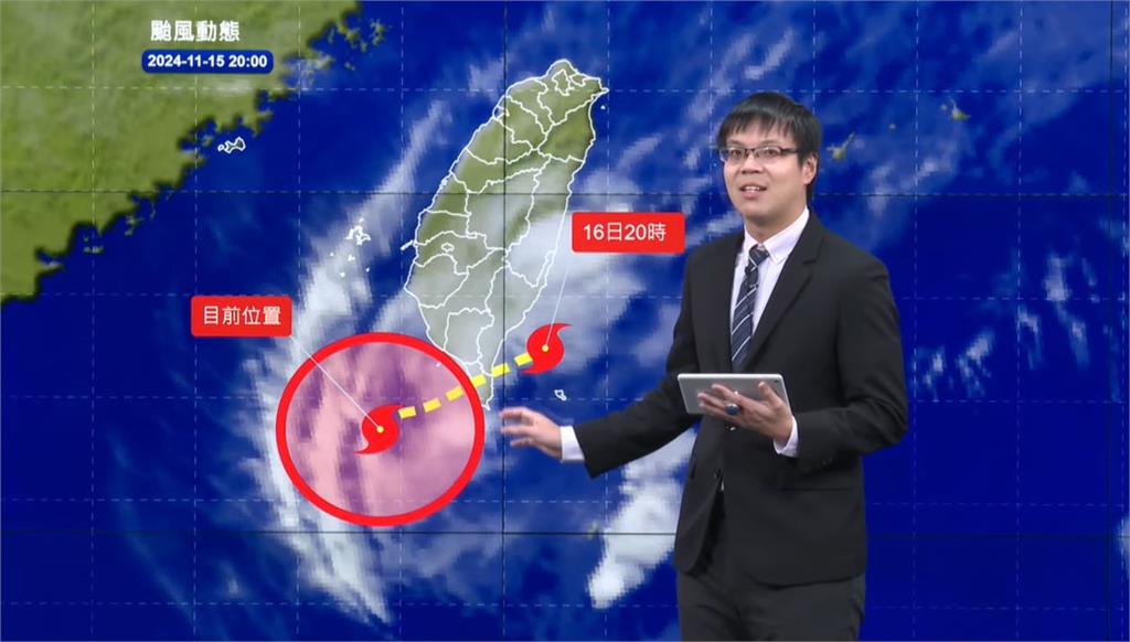 快新聞／天兔雲系變更鬆散！最快明晨通過台灣南端　入夜後「這兩地」風雨最劇