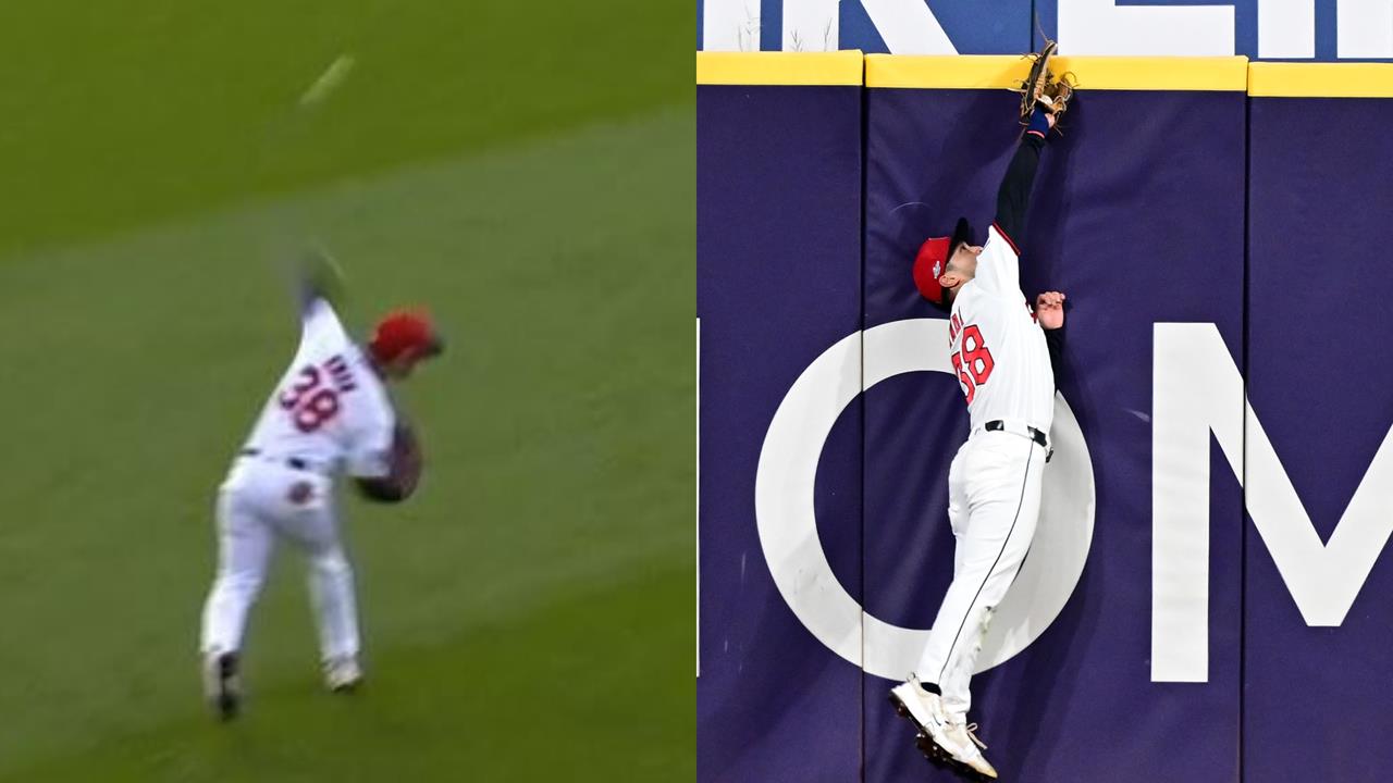 MLB(影)／這兩球都太扯！「金手套」史蒂芬關雷射肩、爬牆神接殺　對手主帥看傻眼