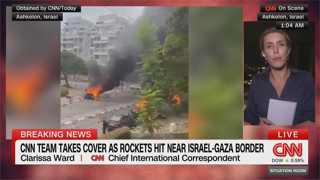 CNN團隊前進加薩走廊邊境　記者驚險躲砲彈