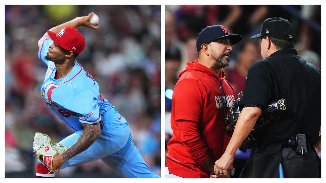 MLB(影)／主審裁判要求紅雀菜鳥投手帽子戴正引發爭議！隔天鄭重道歉並祝他順利