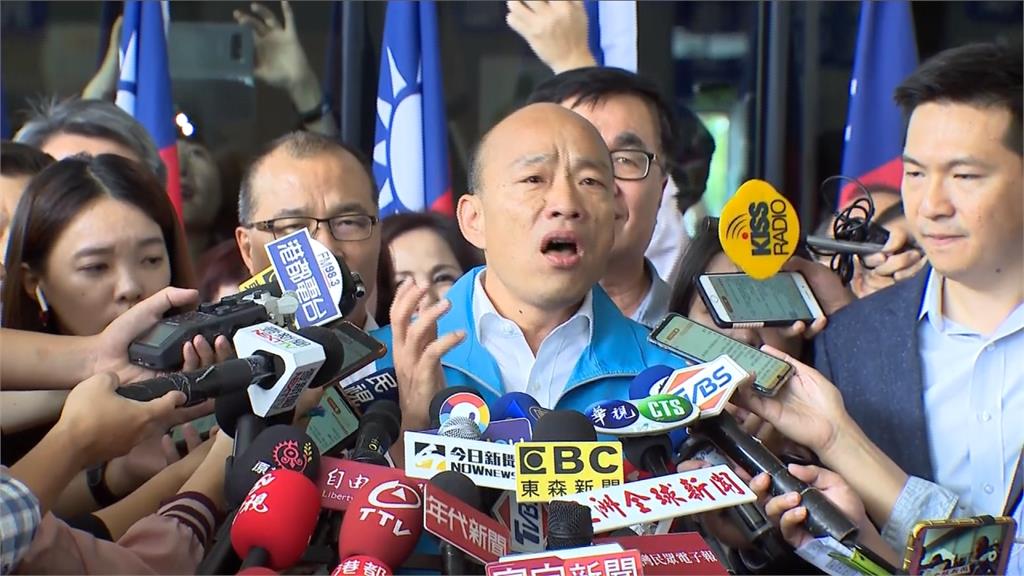 韓國瑜宣布放假拚選舉 支持者到場叫囂聲援