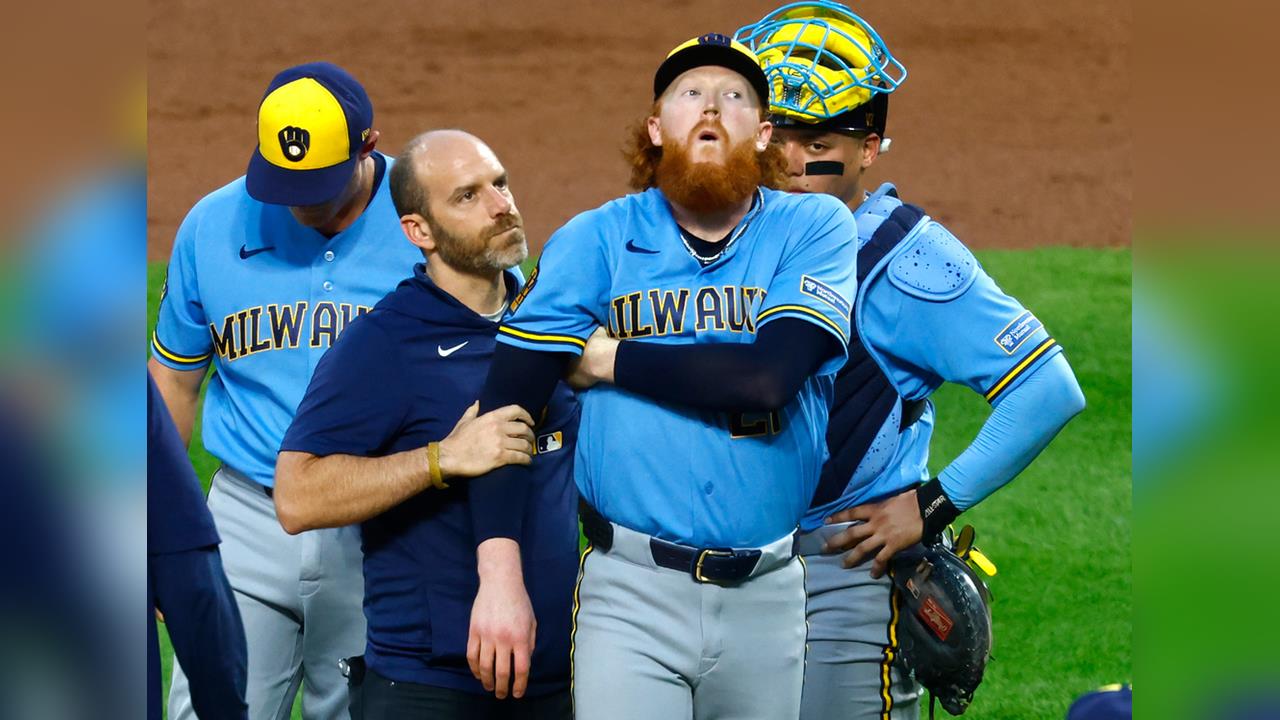 MLB(影)／才投第1球就出意外！梅伊被106英里強襲球直擊背部痛苦彎腰退場