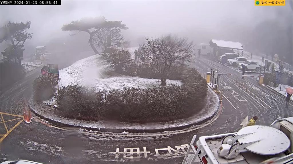 線上賞雪最暖！最強寒流冰封「陽明山、拉拉山、武嶺」全台雪景直播看這邊