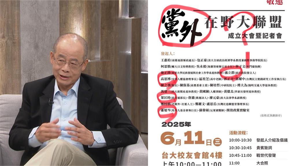 藍白組黨外在野大聯盟！翁達瑞見名單嗆「騙取民眾同情」：人品低劣