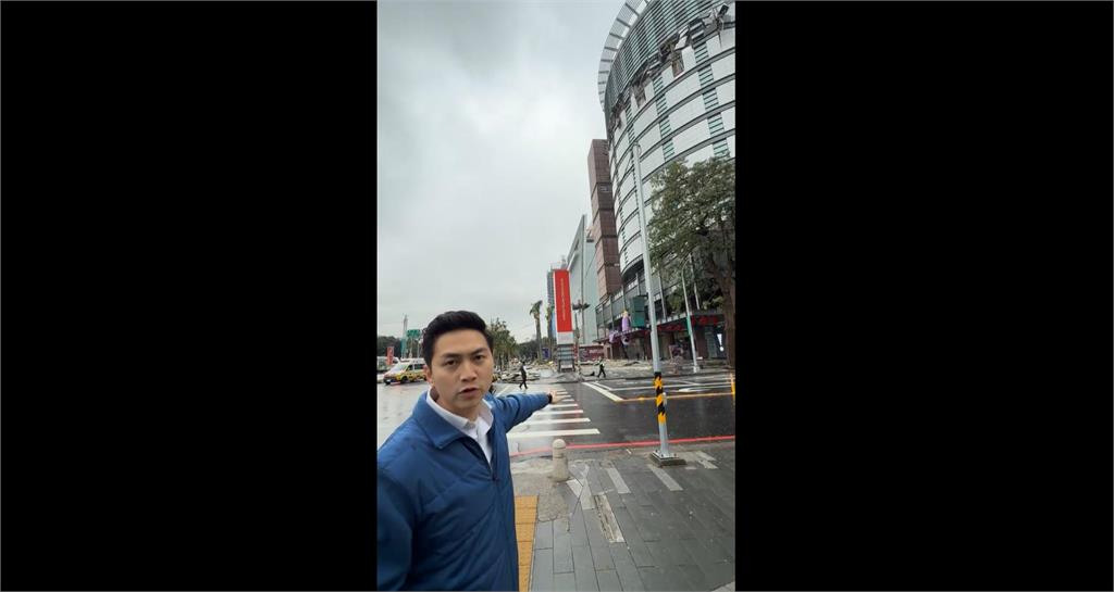 台中新光三越氣爆/藍委廖偉翔到現場直播 遭網友砲轟:做什麼秀?