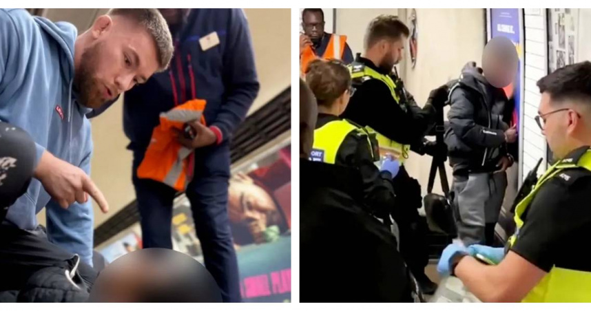 柔術金牌出手!倫敦地鐵搶匪秒倒地 還被搜出鐵鎚和Hello Kitty手機殼