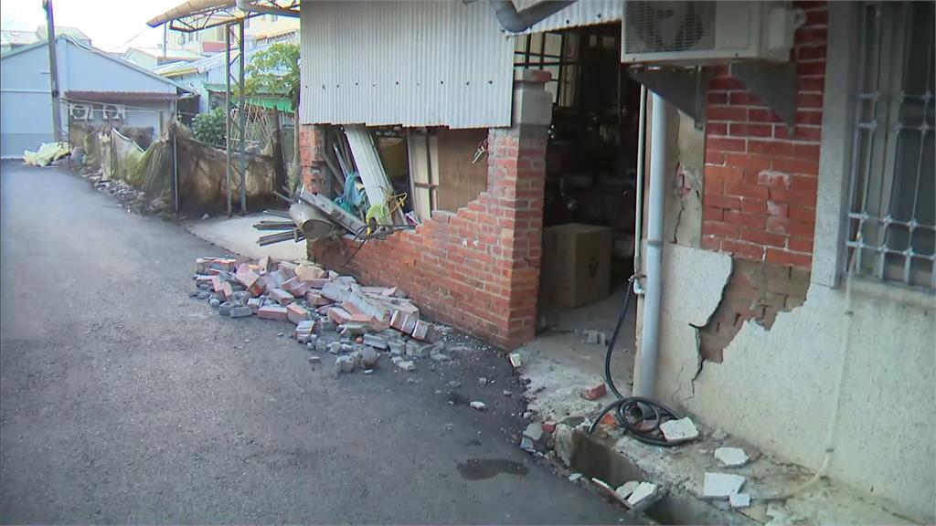 嘉義6.4強震毀台南楠西民宅　逾百建物被貼紅、黃單