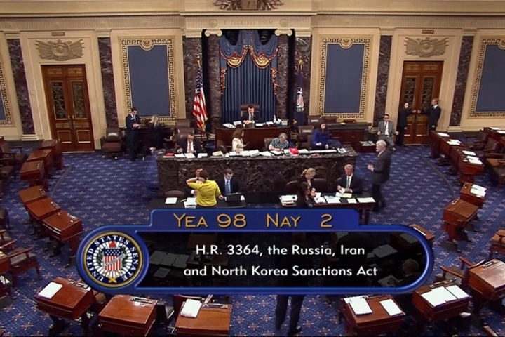 美參議院高票通過 <em>制裁</em>俄、北朝鮮、伊朗