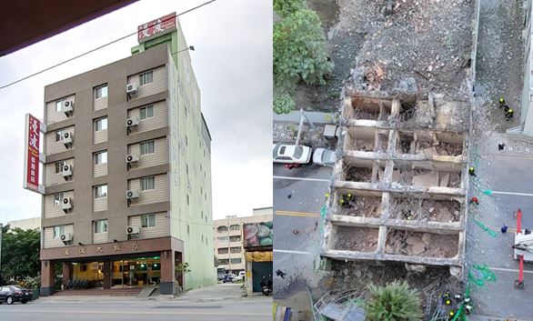快新聞／花蓮漫波飯店拆到一半「倒塌地面」　前後比對照曝光
