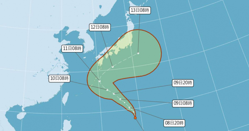 又有熱帶低壓！最快明日生成「娜克莉」颱風　預測路徑曝