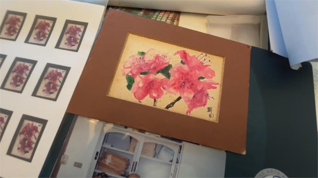 與生俱來藝術天分！蕭美琴16歲繪畫創作曝光　淡雅筆觸描繪杜鵑花綻放模樣
