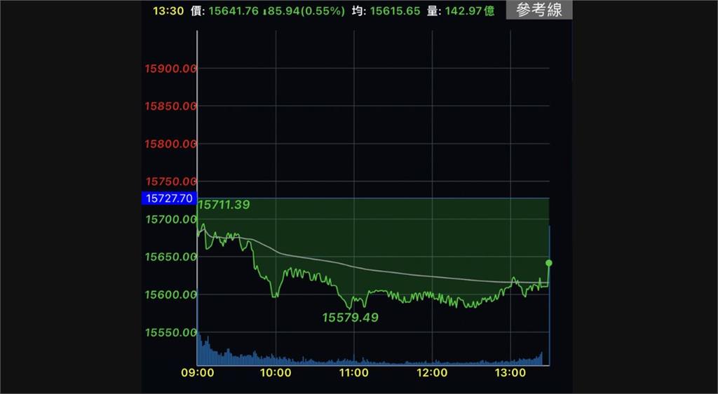 電子不振航運撐盤　台股收跌85點守住15600關卡