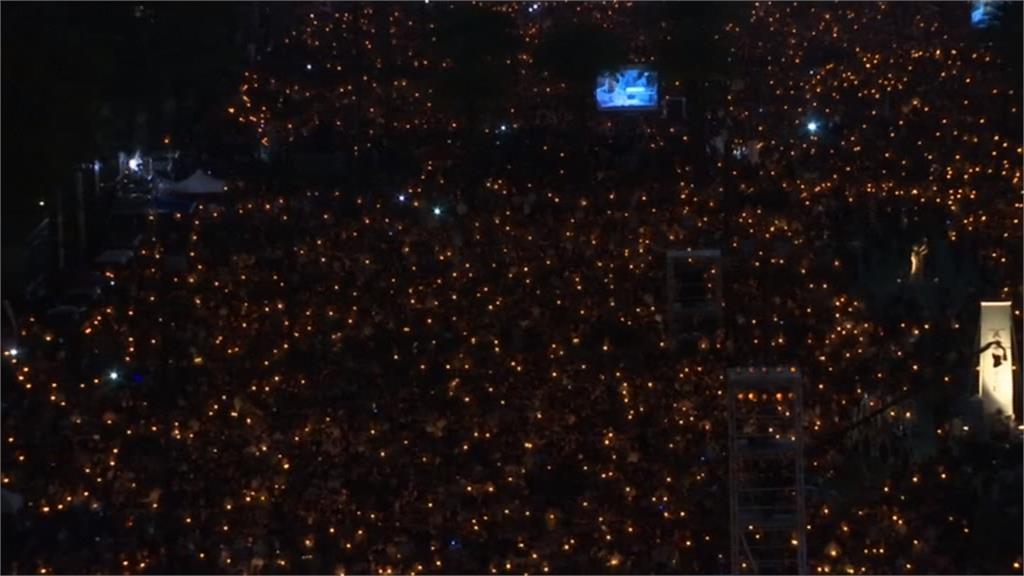 六四30週年／天安門事件30週年 香港18萬人參加燭光晚會
