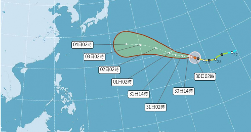 注意午後雷陣雨！強颱白海豚挑戰今年風王　對台暫無影響