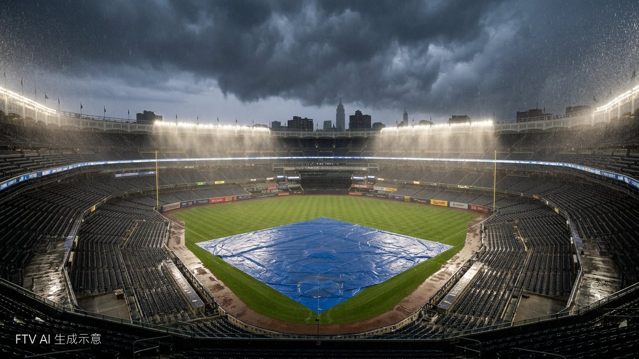 紐約暴雨攪局！洋基對戰道奇因雨延賽　隔日改打雙重賽