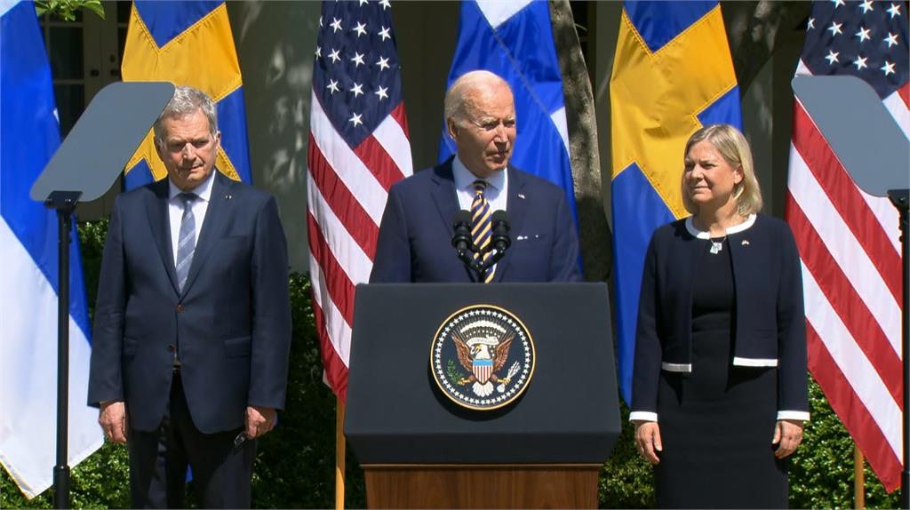 拜登白宮會瑞典芬蘭領袖 力挺加入北約