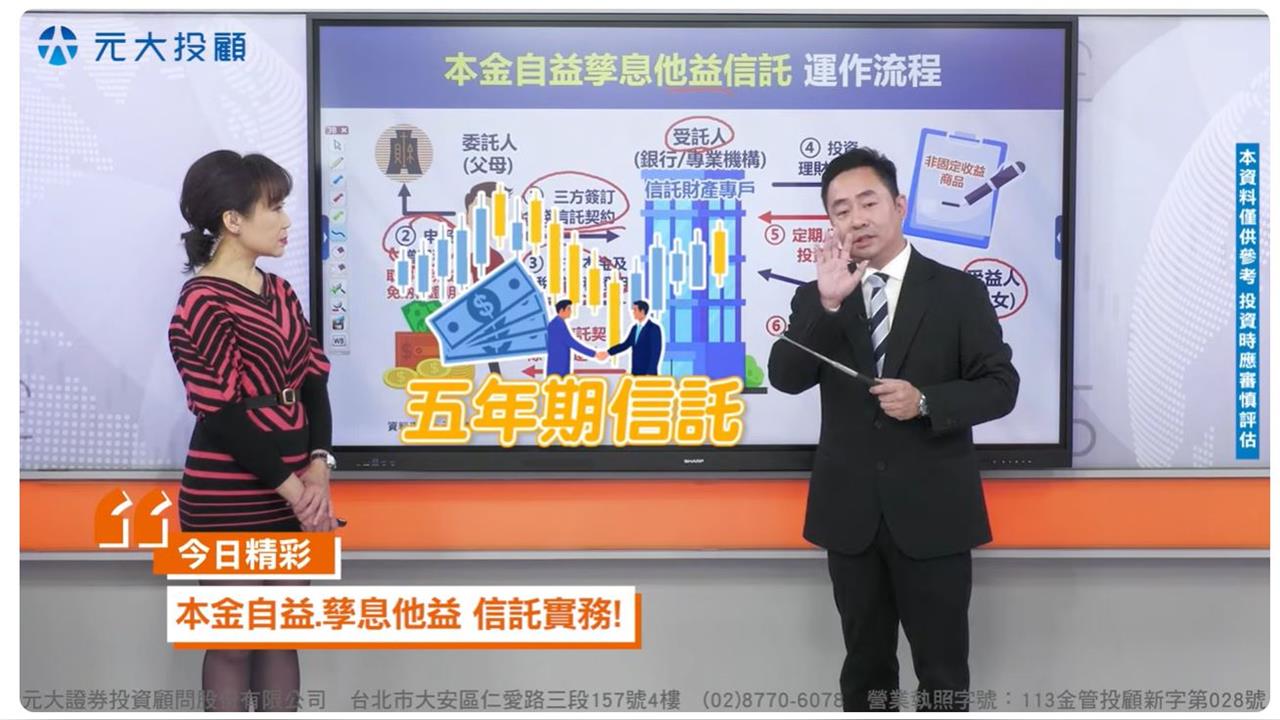 理財最錢線//信託系列Ⅲ 本金自益.孳息他益 有效放大贈與金額