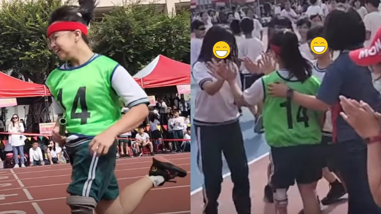 「比冠軍更耀眼」小6女童先天無膝蓋骨！穿鐵鞋奔向終點…全班棄名次為她圓夢
