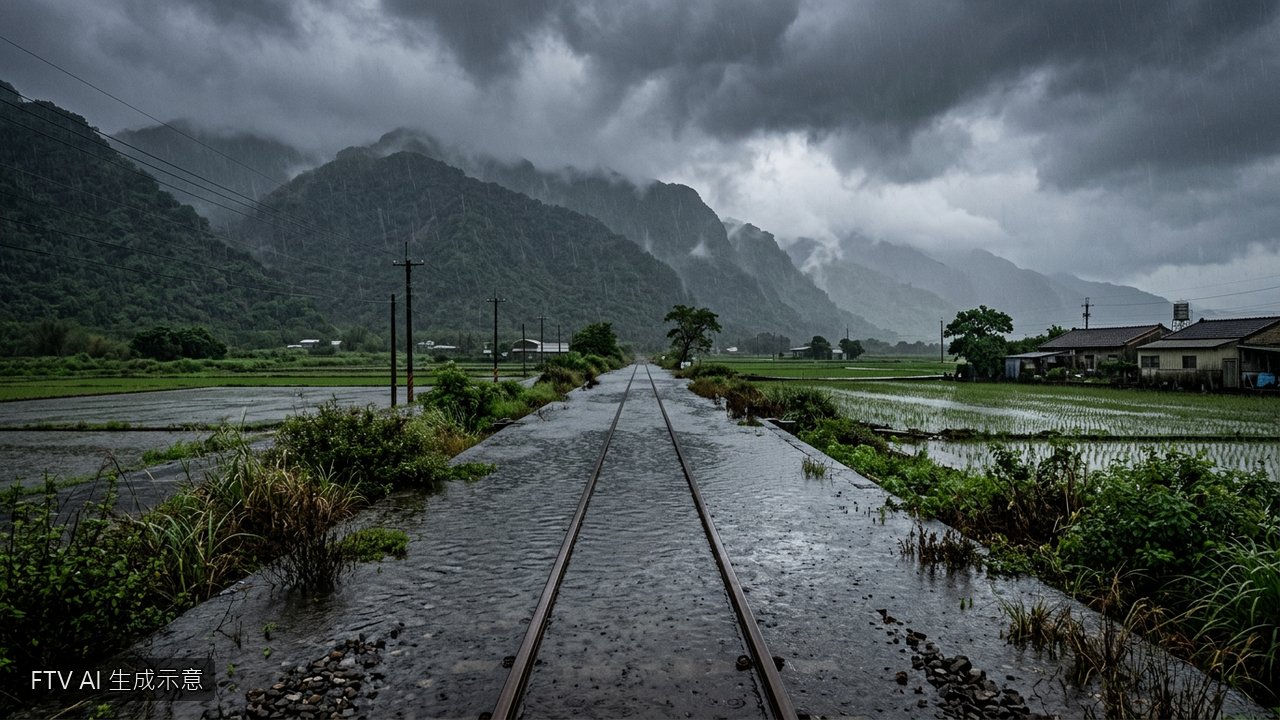 米克拉颱風暴雨襲南台灣！台鐵中斷、南高屏停班停課
