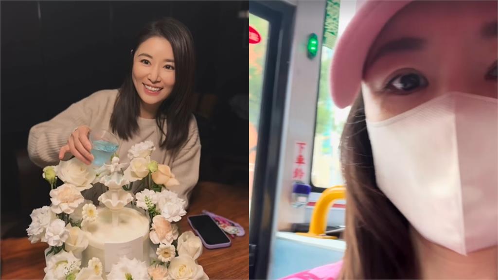 林心如一身粉紅搭公車！親曝上次坐「還在讀高中」49歲凍齡外貌曝光