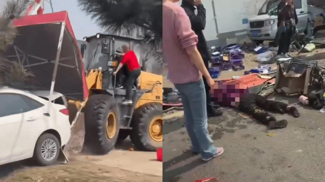 中國男開鏟土機衝進人潮市集！「血肉橫飛、攤位全毀」疑釀13死…官方急鎖消息